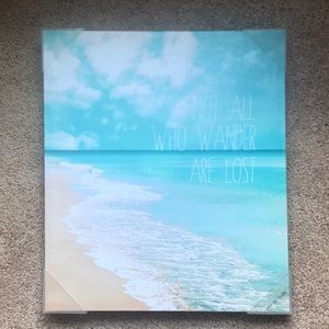 Beach sign not all who wonder are lost